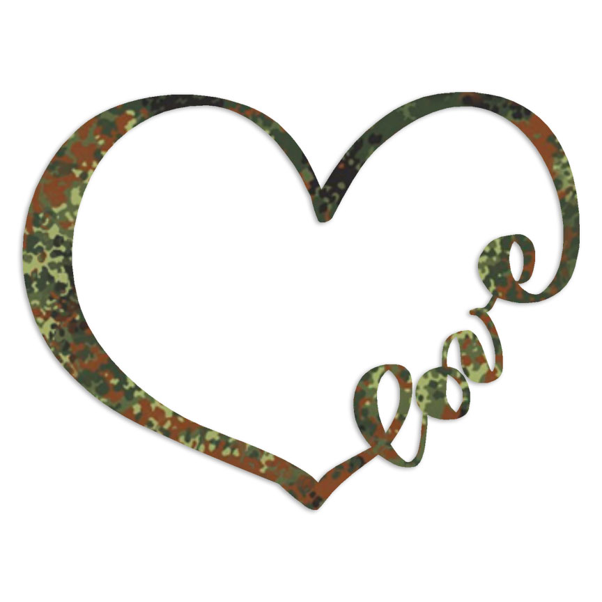 Love Heart Love - Decal Sticker - Multiple Patterns & Sizes